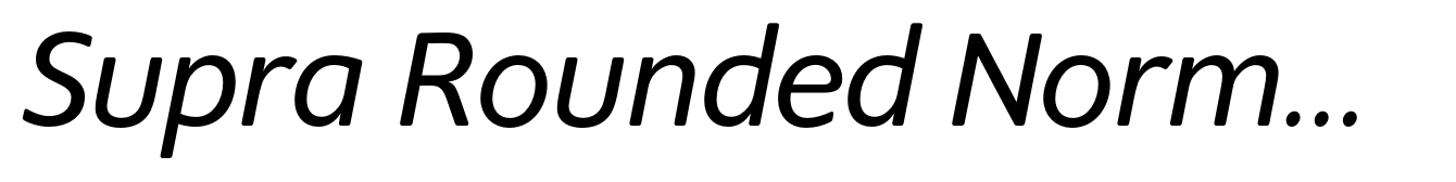 Supra Rounded Normal Italic